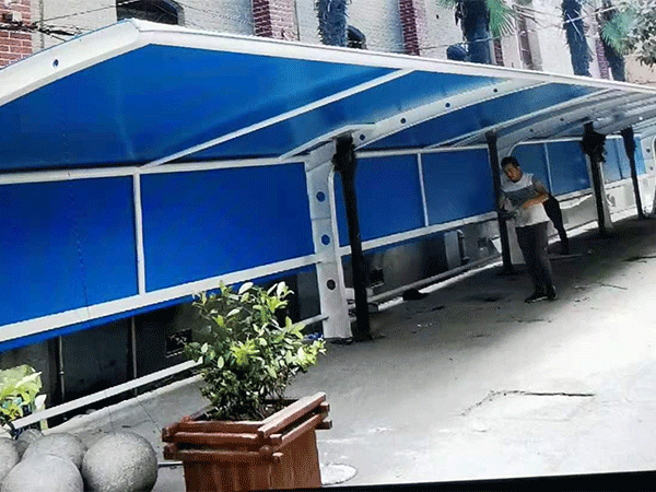膜结构自行车篷